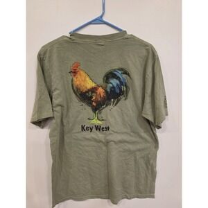 Vintage Crazy Shirts Hawaii Key West Rooster T Shirt Men's Sz M Green Tee Y2K